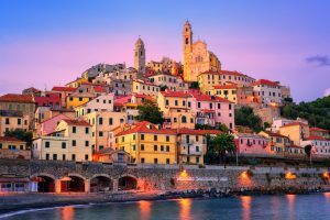 Ponente Ligure Cervo al tramonto