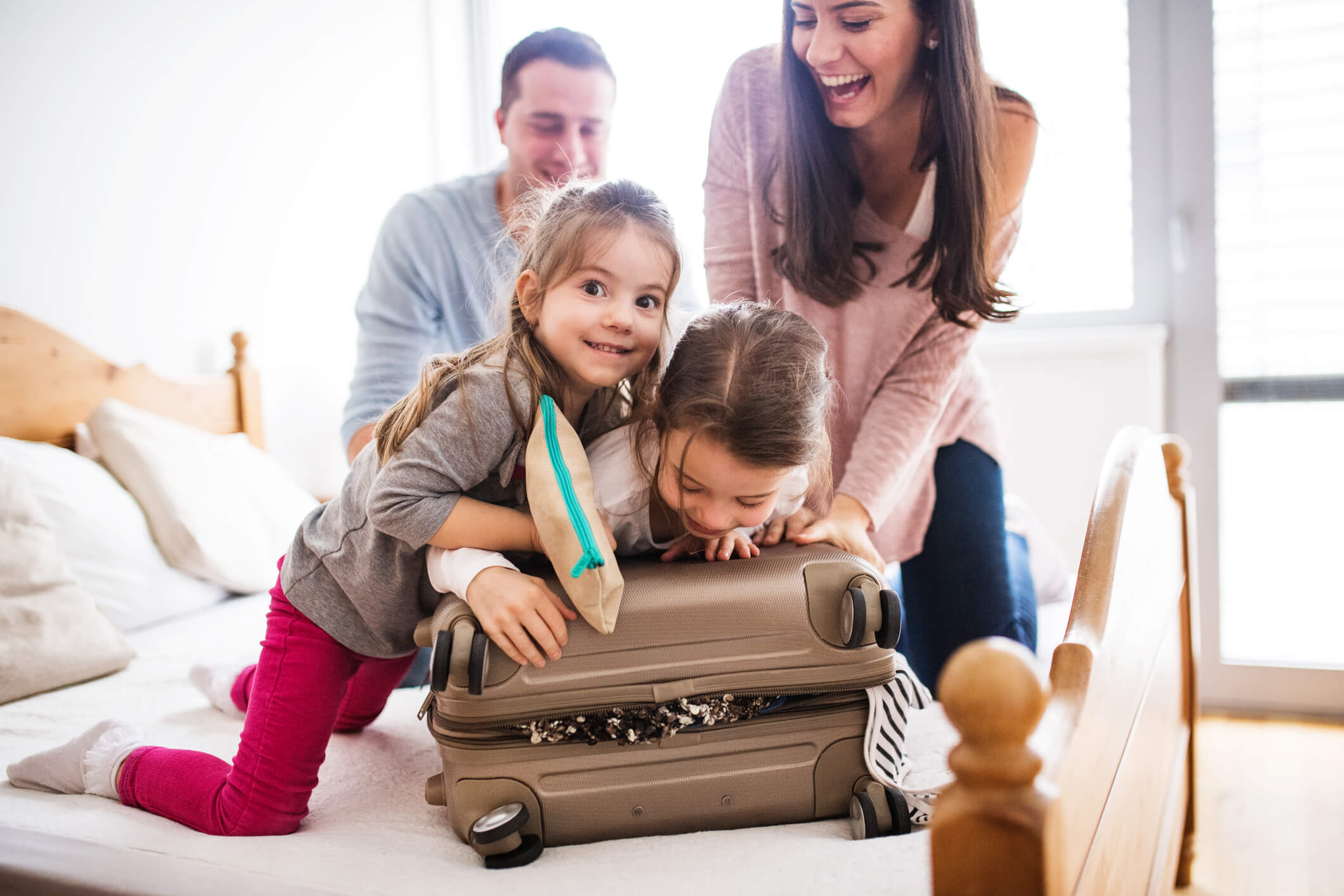 Famiglia in viaggio hotel