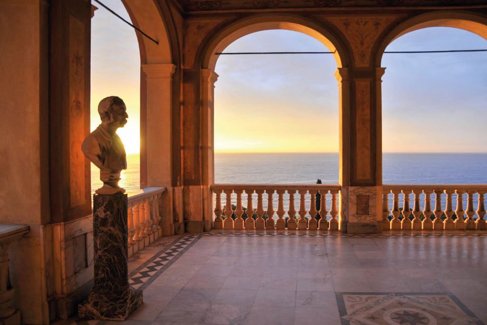 tramonto a Villa Hanbury