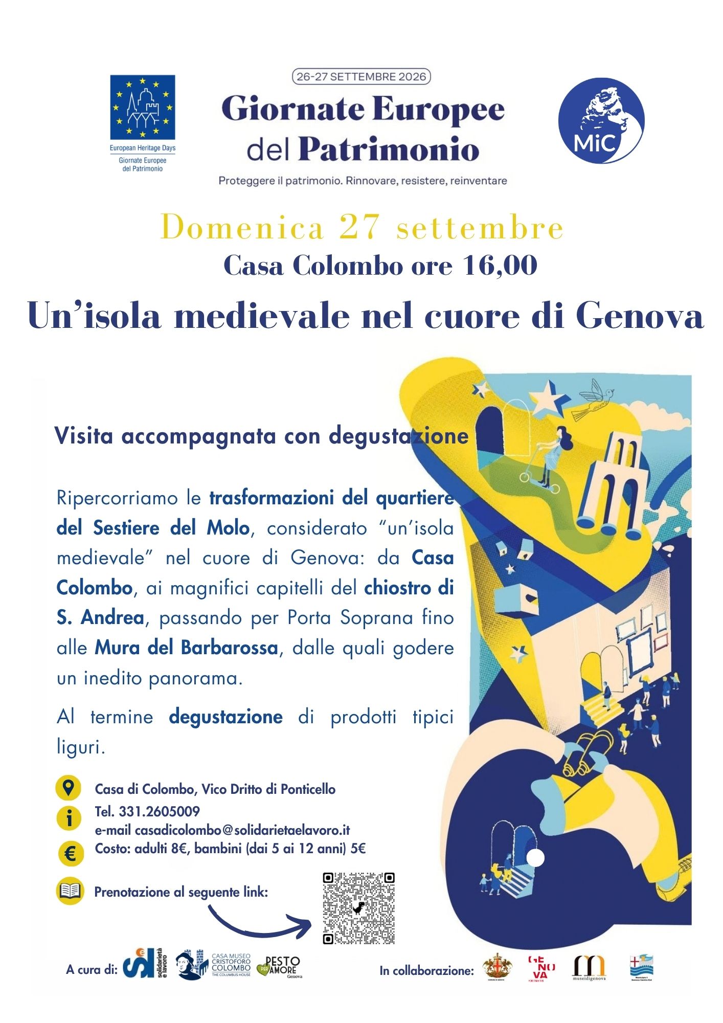 Genova medievale con bambini